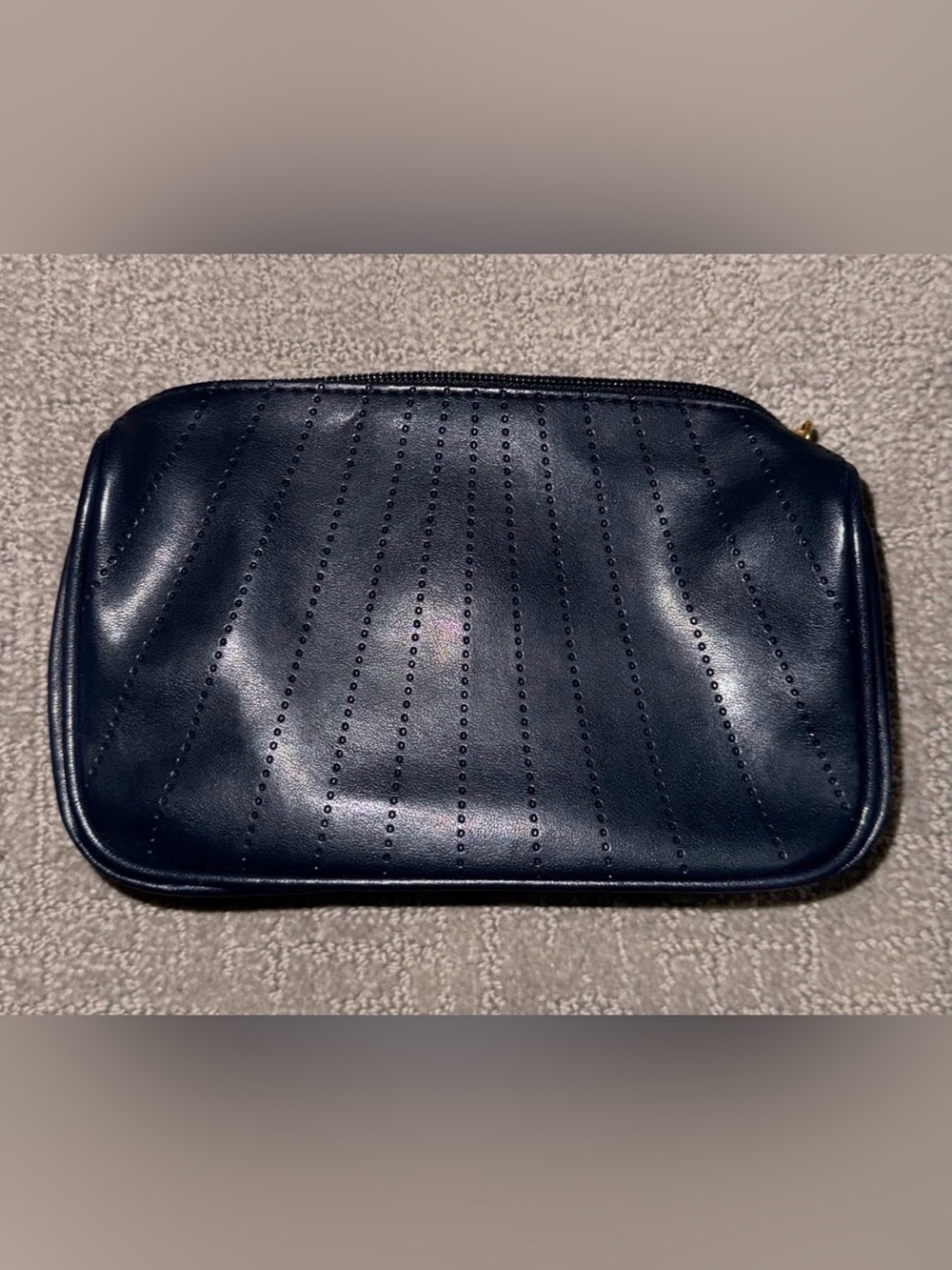 Cle De Peau Navy Blue Toiletry Makeup Bag Pouch